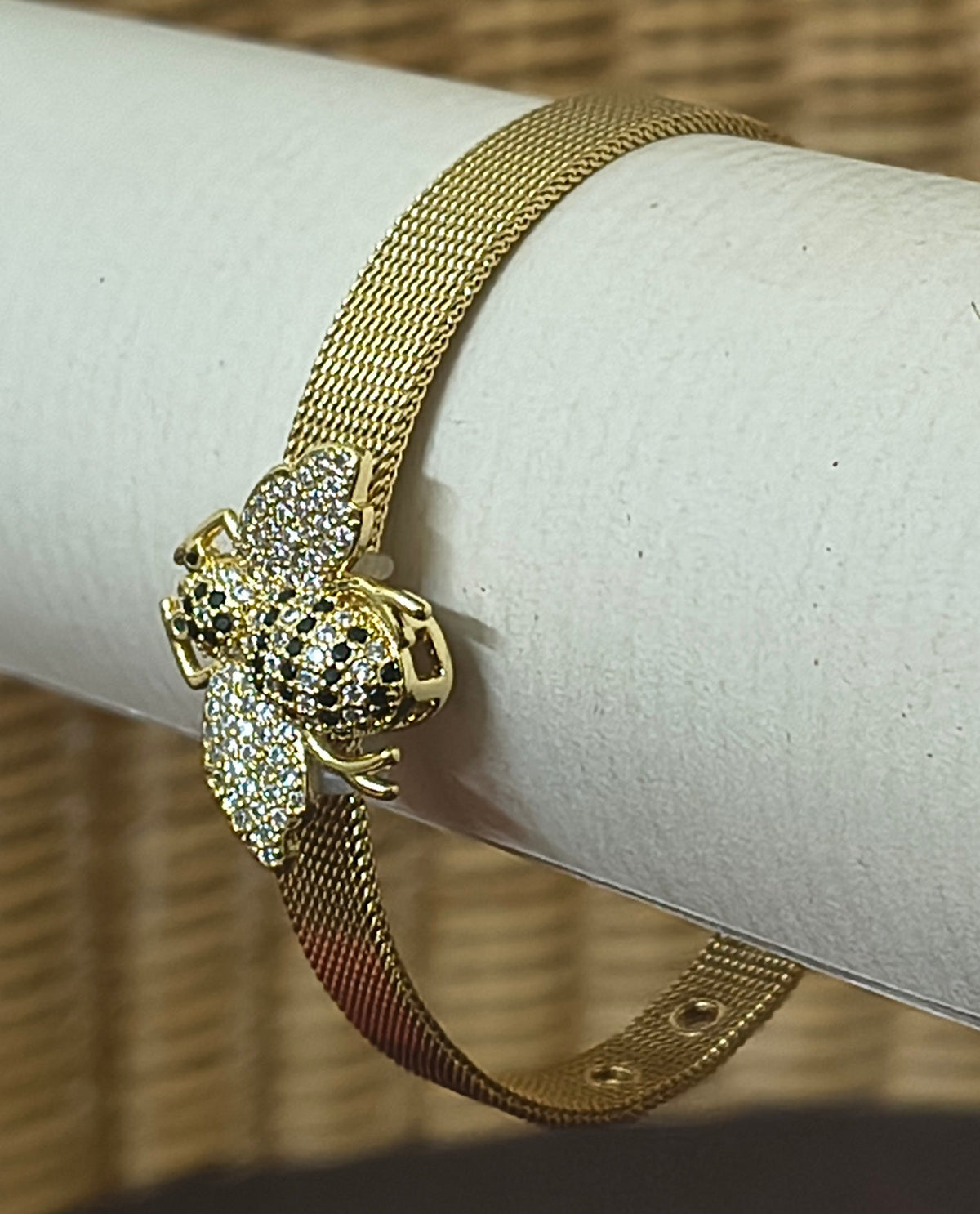 Golden Plated Bee design Watch Strap Bracelet