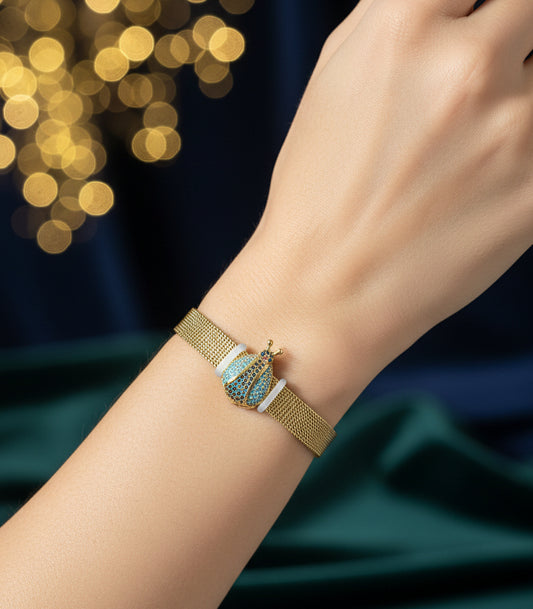 Golden Plated Bug design Watch strap Bracelet