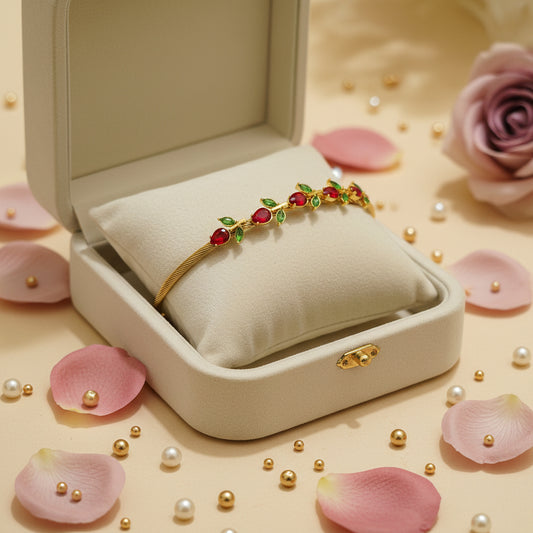 Golden Plated Tulip Magnet Bracelet