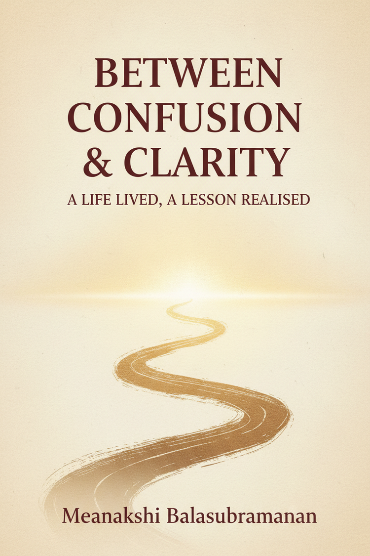 Between Confusion & Clarity - Book Cover by Meenakshi Balasubramanian