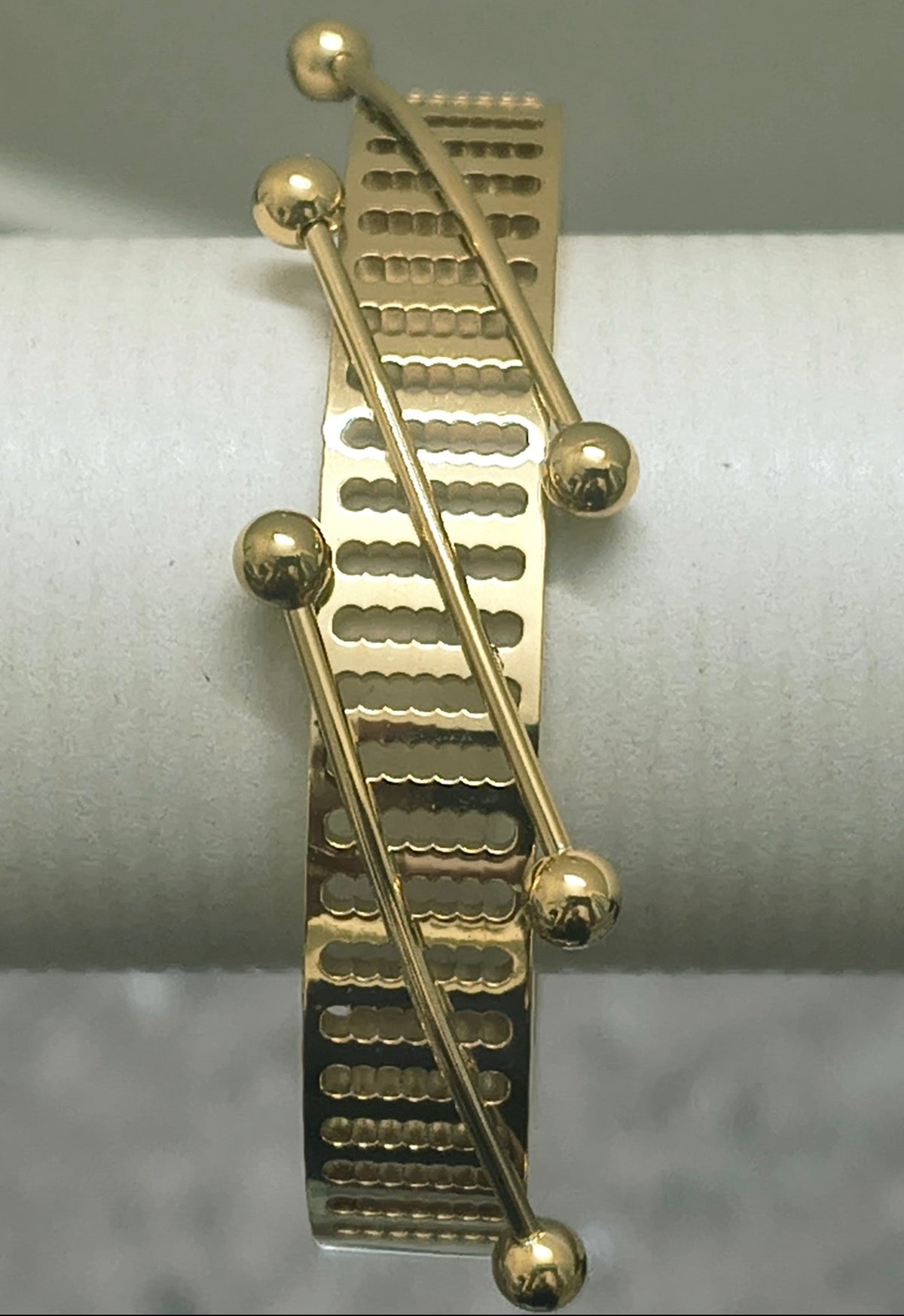 Golen Plate-Wire Overlay-Openable Kada