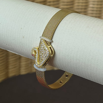 Golden Plated Duck design Watch Strap Bracelet