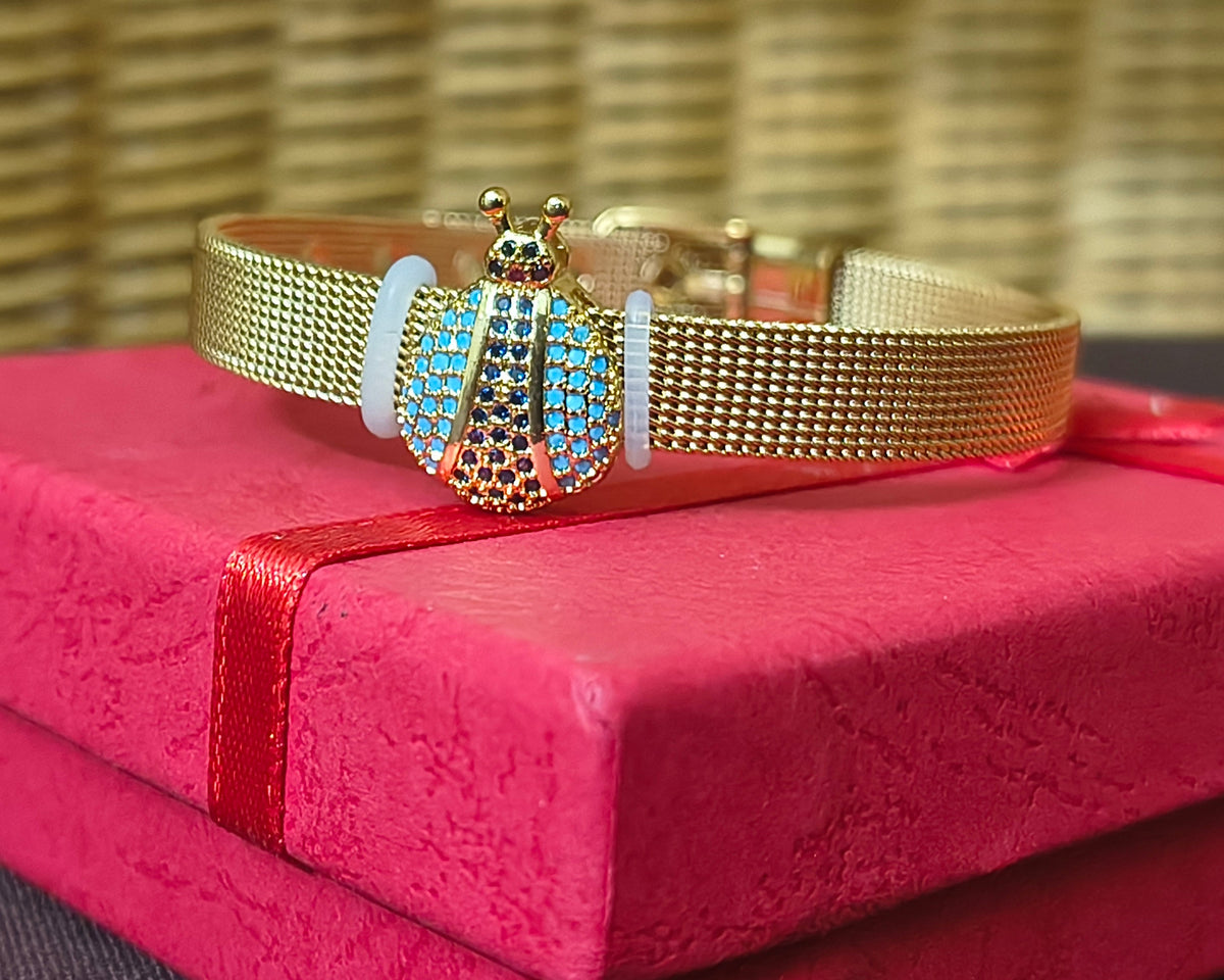 Golden Plated Bug design Watch strap Bracelet