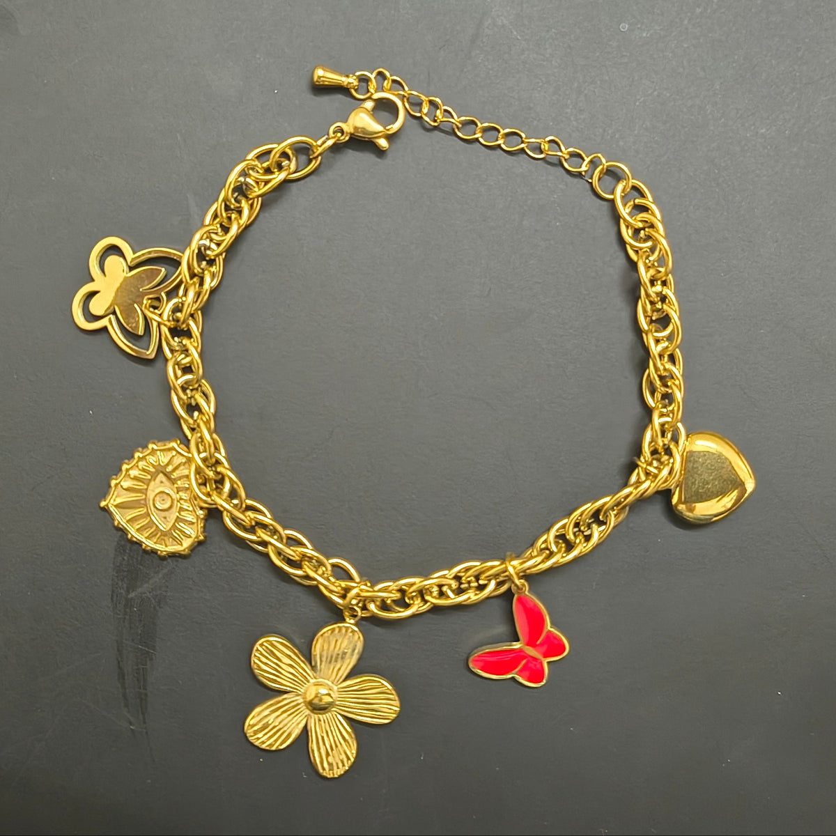 Golden Plated Random charm Bracelet