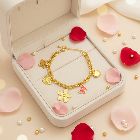 Golden Plated Random charm Bracelet