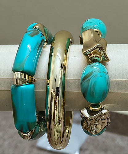 Stretchable and Fixed Stack of Acrylic Bangles