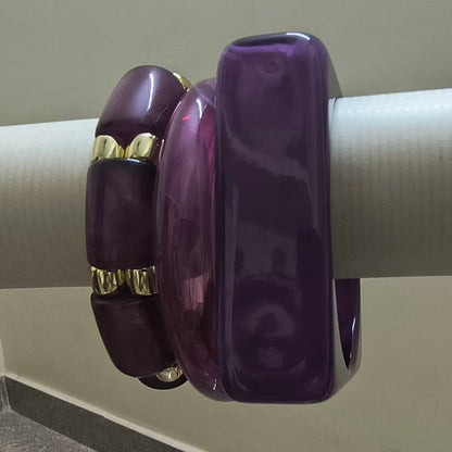 Stretchable and Fixed Stack of Acrylic Bangles