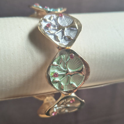 Golden Plated Branch Design Stretchable Bracelet