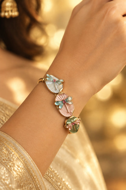 Golden Plated Multi-Color Stretchable Bracelets