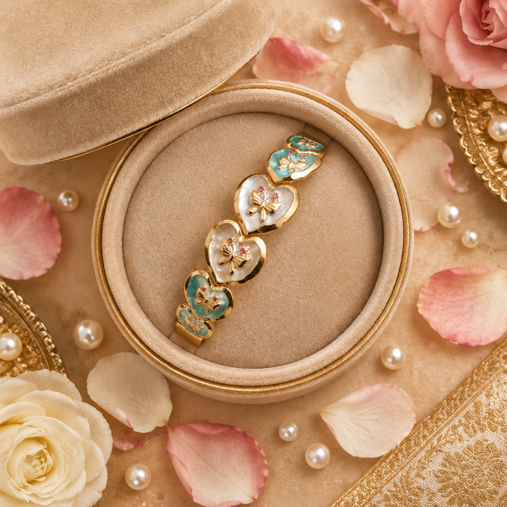 Golden Plated Multi-Color Stretchable Bracelets