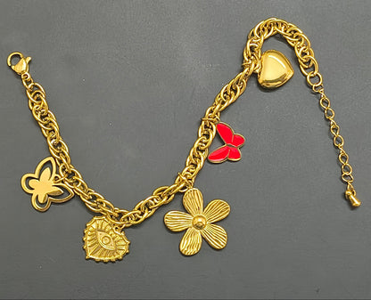 Golden Plated Random charm Bracelet